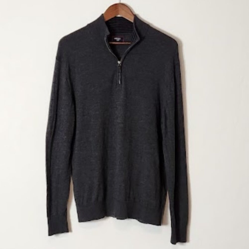 UNTUCKit Men's Long Sleeve 1/4 Zip Sweater Size Large